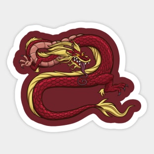 Red Chinese Dragon Sticker